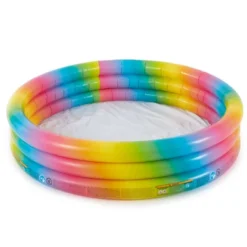 Intex 58449EP Rainbow Ombre 3 Ring Circular Inflatable Outdoor Swimming Pool With For Kids Ages 2 Years Or Older -Intex GUEST 0a532373 8cb1 4388 9d4c 4d7f799c7a1a
