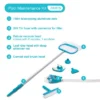 Intex Deluxe Automatic Surface Skimmer Bundled With Maintenance Kit W/ Vacuum & Pole, Swimming Pool Cleaning Tools For Above Ground And InGround Pools