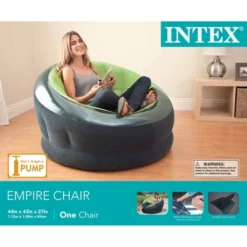 Intex Empire Inflatable Lounge Chair, Lime Green & Intex 120V Electric Air Pump -Intex GUEST 0dbdc928 9944 48b8 9e3d 6b460ca7dbe5 1