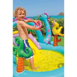 Intex 11ft X 7.5ft X 44in Dinoland Inflatable Kiddie Swimming Pool With Slide, Dino Arch Water Sprayer And Games For Ages 2+ -Intex GUEST 111c656e 631a 43e5 9df9 5de4807c0ce1