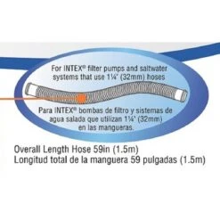 Intex 1.25 Inch Diameter Accessory Pool Pump Replacement Hose 59In Long (3 Pack) -Intex GUEST 11c71d80 fce8 477f 972c 37639a95b0da