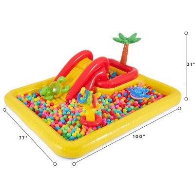 Intex 100" X 77" Inflatable Ocean Play Center Kids Backyard Kiddie Pool & Games 3 Intex 100" X 77" Inflatable Ocean Play Center Kids Backyard Kiddie Pool & Games - Image 3