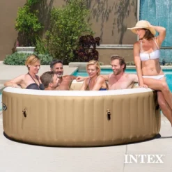 INTEX 28427EP PureSpa Bubble Massage Spa Set: Includes Energy Efficient Spa Cover – 140 Bubble Jets – 6 Person Capacity – 85" X 28" -Intex GUEST 159ea4c9 9002 4281 b502 94d7ea0e48d8