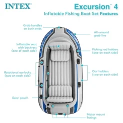 Intex Excursion Inflatable Water Fishing River Boat Raft Set With Oars 10 Intex Excursion Inflatable Water Fishing River Boat Raft Set With Oars -Intex GUEST 15dd6bd5 4aa1 4633 8b9d 20b2781b0b64