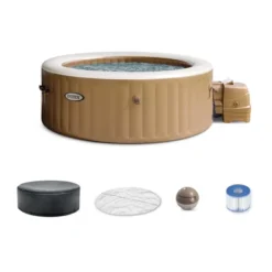 INTEX 28425EP PureSpa Bubble Massage Spa Set: Includes Energy Efficient Spa Cover – 120 Bubble Jets – 4 Person Capacity – 77" X 28" -Intex GUEST 19dc4768 d188 4455 9864 4b0da353926d