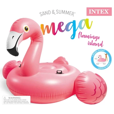 Intex 57288EP Giant Inflatable 80 Inch Mega Flamingo Island Ride On Swimming Pool Float, Pink 3 Intex 57288EP Giant Inflatable 80 Inch Mega Flamingo Island Ride On Swimming Pool Float, Pink - Image 3