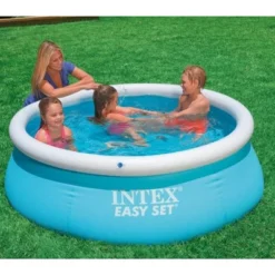 Intex Easy Set Inflatable Puncture Resistant Above Ground Portable Outdoor Swimming Pool For Kids And Adults, Blue -Intex GUEST 1c172979 bc3d 430b ad5d a1083749b2a2