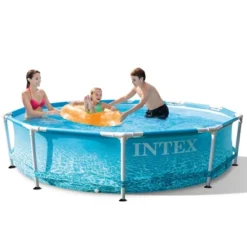 Intex 28207EH 10 Feet X 30 Inch Metal Frame Outdoor Backyard Above Ground Circular Beachside Swimming Pool With Filter Pump And Protective Canopy -Intex GUEST 25d5d6d7 a273 4f85 8873 711d5bc12da2
