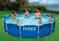 Intex 12ft X 30in Metal Frame Above Ground Round Family Swimming Pool Set & Pump -Intex GUEST 26e219d0 cbbb 4437 b556 4cddfcbe8c2f