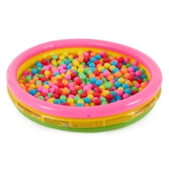 Intex 58 X 13 Inch Inflatable Sunset Glow Colorful Backyard Kiddie Pool & Small Plastic Multi-Colored Fun Ballz With Carrying Bag, 100 Pack -Intex GUEST 27f8330f dc73 47d5 aa07 ae4ef3f07717 1