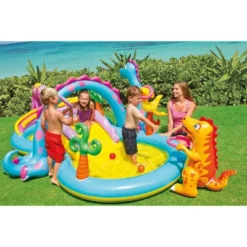 Intex Dinoland Play Center Kiddie Inflatable Pool And Dinosaur Water Splash Swimming Pool With Water Sprayers, Waterfalls, Slides, And Games -Intex GUEST 2b06968c dce9 47c2 ac4b 299c4cc8a008