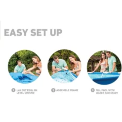 Intex 28200EH 10 Foot X 30 Inch 4 Person Outdoor Metal Frame Above Ground Round Swimming Pool With Easy Set-Up (Pump Not Included) -Intex GUEST 2cd12833 ccd7 4684 a7f2 fcd4e5f64b70