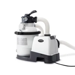 Intex Krystal Clear 1500 GPH Sand Filter Pump With Automatic Timer And 6 Function Control For 2800 To 8400 Gallon Above Ground Swimming Pools