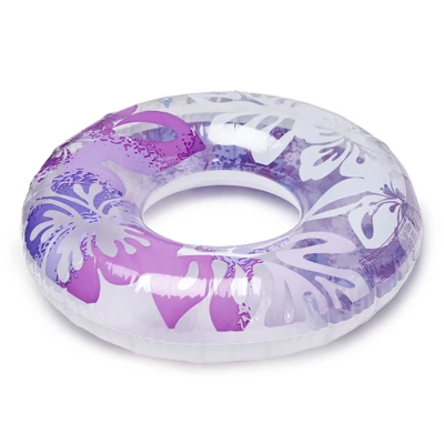Intex 36 Inch Colorful PVC Transparent Inflatable Swimming Pool Relaxing Single Round Ring Float For Children And Adults, Multicolor 4 Intex 36 Inch Colorful PVC Transparent Inflatable Swimming Pool Relaxing Single Round Ring Float For Children And Adults, Multicolor - Image 4
