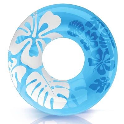 Intex 36 Inch Colorful PVC Transparent Inflatable Swimming Pool Relaxing Single Round Ring Float For Children And Adults, Multicolor 2 Intex 36 Inch Colorful PVC Transparent Inflatable Swimming Pool Relaxing Single Round Ring Float For Children And Adults, Multicolor - Image 2