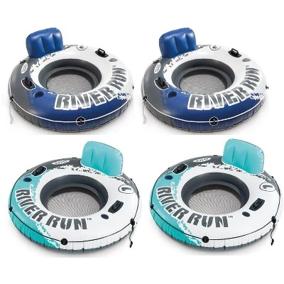 Intex River Run 53” Aqua Inflatable Tube (2-Pack) & Blue Inflatable Tube (2-Pack) 1 Intex River Run 53” Aqua Inflatable Tube (2-Pack) & Blue Inflatable Tube (2-Pack)