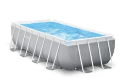 Intex 16ftX8ftX42in Prism Frame Rectangular Pool With Pump, Ladder, Ground Cloth & Cover