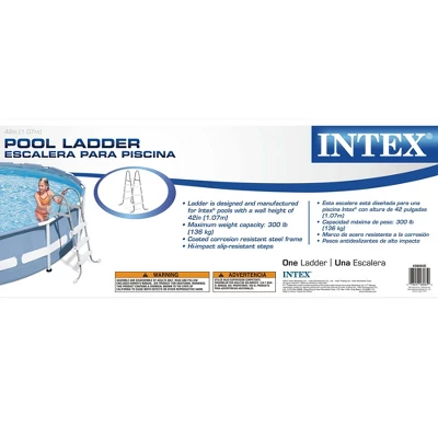 Intex Steel Frame Pool Ladder For 42” Wall Height Pools & 15’ Round Pool Cover 5 Intex Steel Frame Pool Ladder For 42” Wall Height Pools & 15’ Round Pool Cover - Image 5