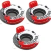 Intex Red Fire Edition River Run 1 Inflatable Floating Lake Tube 53-inch 3-Pack