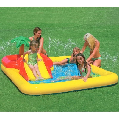 Intex 100" X 77" Inflatable Ocean Play Center Kids Backyard Kiddie Pool & Games 1 Intex 100" X 77" Inflatable Ocean Play Center Kids Backyard Kiddie Pool & Games
