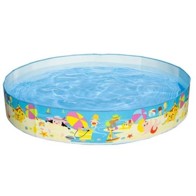 Intex Beach Days Snapset Instant Round Kids Childrens Swimming Pool Allows For 9.5' Of Water, Holds 119 Gallon Capacity/450 Liters (6 Pack) 1 Intex Beach Days Snapset Instant Round Kids Childrens Swimming Pool Allows For 9.5' Of Water, Holds 119 Gallon Capacity/450 Liters (6 Pack)