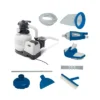 Intex 2100 GPH Above Ground Pool Sand Filter Pump W/ Deluxe Pool Maintenance Kit