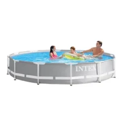 Intex 26710EH 12ft X 30in Prism Frame Outdoor Above Ground Round Swimming Pool & Robot Vacuum Cleaner Fits Up To 6 People (Filter Pump Not Included) -Intex GUEST 486896cc 7c4a 4ff7 8c2a dd665b9df958