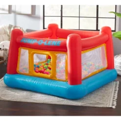 Intex Inflatable Jump-O-Lene Indoor Or Outdoor Kids Playhouse Trampoline Bounce Castle House With 120V Electric Quick Fill Air Pump -Intex GUEST 49d647f1 8eac 446f bc67 1130f0c8fcf5 1