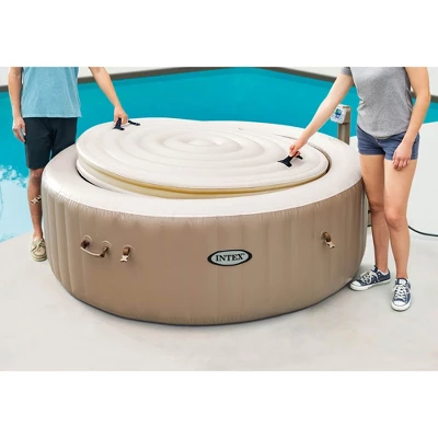 Intex PureSpa 28523E Energy Efficient 6.5-Foot Outdoor Spa Hot Tub Replacement Cover For 4 Person Round PureSpas, Tan (Cover Only) 2 Intex PureSpa 28523E Energy Efficient 6.5-Foot Outdoor Spa Hot Tub Replacement Cover For 4 Person Round PureSpas, Tan (Cover Only) - Image 2