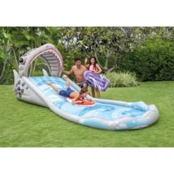 Intex Inflatable Surf 'N Slide Kids Home Outdoor Backyard Water Slide With 2 Surf Riders And Quick Fill 120 Volt Electric Air Pump -Intex GUEST 4dd609b5 a21a 4e7c 9985 f04aba00592b 2