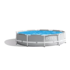 Intex 10'x30" Round Above Ground Swimming Pool & 10' Round Swimming Pool Cover