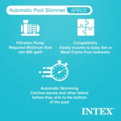 Intex 2100 GPH Sand Filter Pump Automatic Timer Device Bundled With Deluxe Maintenance Kit And Wall-Mounted Surface Skimmer For Above Ground Pools -Intex GUEST 5086e960 b67c 4134 8417 fd18989db6c5 2