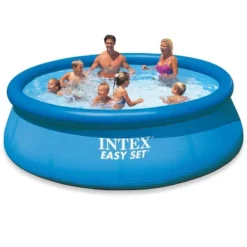 Intex 28131EH 12 Foot X 30 Inch Easy Set Above Ground Inflatable 4 Person Swimming Pool With 530 GPH Filter Pump For Children And Adults