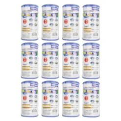 Intex 530 GPH Easy Set Pool Filter Pump W/ GFCI & 12 Type A Filter Cartridges