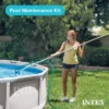 Intex 28002E Cleaning Maintenance Swimming Pool Kit With Vacuum, Surface Skimmer, And Telescoping Pole For Above Ground Pools (Pool Sold Separately)