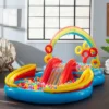 Intex Rainbow Slide Inflatable Pool And Water Slide Ring Center