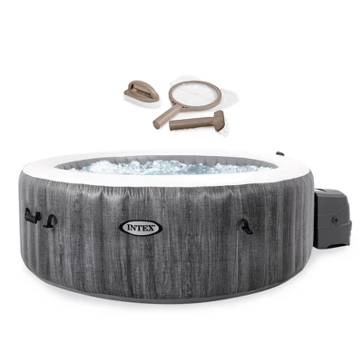 INTEX 28439EP PureSpa Plus Greywood Inflatable Hot Tub Bubble Jet Spa And Maintenance Accessory Kit With Brush, Skimmer And Scrubber 6 INTEX 28439EP PureSpa Plus Greywood Inflatable Hot Tub Bubble Jet Spa And Maintenance Accessory Kit With Brush, Skimmer And Scrubber - Image 6