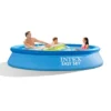 Intex Easy Set Inflatable Puncture Resistant Circular Above Ground Portable Outdoor Family Swimming Pool With Filter