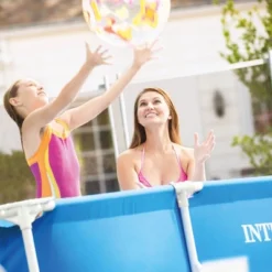 Intex 86" X 23" Rectangular Frame Above Ground Outdoor Home Backyard Splash Swimming Pool With Flow Control Valve For Draining -Intex GUEST 59d3f649 aee4 4822 b02e dbfeacde70ca