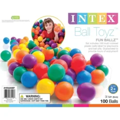 Intex Plastic Multi-Colored Balls For Bounce Houses (100 Large & 100 Small) -Intex GUEST 5d2759db f138 4d78 9e7a 1258a013c9ea