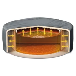 Intex 28429EP PureSpa Plus Portable Inflatable Hot Tub Bubble Jet Spa, 77 X 28 Inches & Attachable Cup Holder And Refreshment Tray, Tan (4 Pack) -Intex GUEST 602f4a33 e531 4921 9055 644d860983c4 5