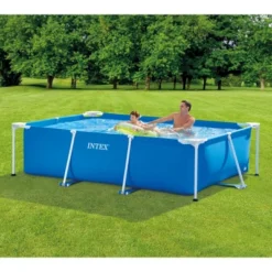 Intex 8.5ft X 26in Rectangular Frame Above Ground Quick Easy Set Up Backyard Outdoor Swimming Pool With Drain Plug For Ages 6 And Up, Blue -Intex GUEST 64deb7c8 ec50 483e 83e5 9521c02a06e2
