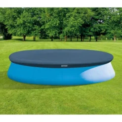 Intex 28026E UV Resistant Deluxe Debris Pool Cover For 13-Foot Intex Easy Set Above Ground Swimming Pool, Vinyl Round Cover With Drain Holes, Blue -Intex GUEST 65e18819 3556 442d 9da2 df8c778c4605
