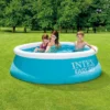 Intex 28101EH Easy Set 6 Foot X 20 Inch Round Above Ground Outdoor Backyard Kids Swimming Pool, 234 Gallons Of Water Capacity, Blue