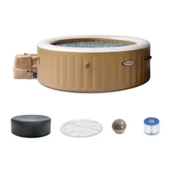 INTEX 28427EP PureSpa Bubble Massage Spa Set: Includes Energy Efficient Spa Cover – 140 Bubble Jets – 6 Person Capacity – 85" X 28" -Intex GUEST 6789446c ad6b 40a2 87fe 379024a261b4