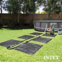 INTEX 47'x47' Solar Pool Water Heater Mat For 8,000 Gallon Above Ground Swimming Pool With Hose Attachment 2 Adaptors And Bypass Valve, Black (3-Pack) -Intex GUEST 692f0d16 fbaf 411b 95d2 90c2778b7c8b