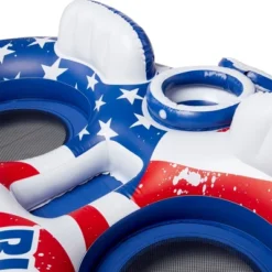 Intex 56855VM River Run Inflatable American Flag 2 Person Water Lounge Pool Tube Float With Built In Cooler, Cup Holders, And Patch Repair Kit -Intex GUEST 69804a53 0ad7 4044 b213 f07ec844664c