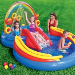 Intex 9.75ft X 6.33ft X 53in Inflatable Rainbow Play Pool And Ocean Play Pool -Intex GUEST 6bcc8e6a 74ba 4dc2 a086 cb61a935432b