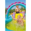 Intex 11ft X 7.5ft X 44in Dinoland Inflatable Kiddie Swimming Pool With Slide, Dino Arch Water Sprayer And Games For Ages 2+