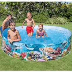 Intex Deep Sea Blue 8 Feet X 18 Inch SnapSet Instant Round Above Ground Swimming Kiddie Pool For Kids Ages 3 Years And Up 7 Intex Deep Sea Blue 8 Feet X 18 Inch SnapSet Instant Round Above Ground Swimming Kiddie Pool For Kids Ages 3 Years And Up -Intex GUEST 6f7ea632 8524 4228 8ae6 445523ab7cc1
